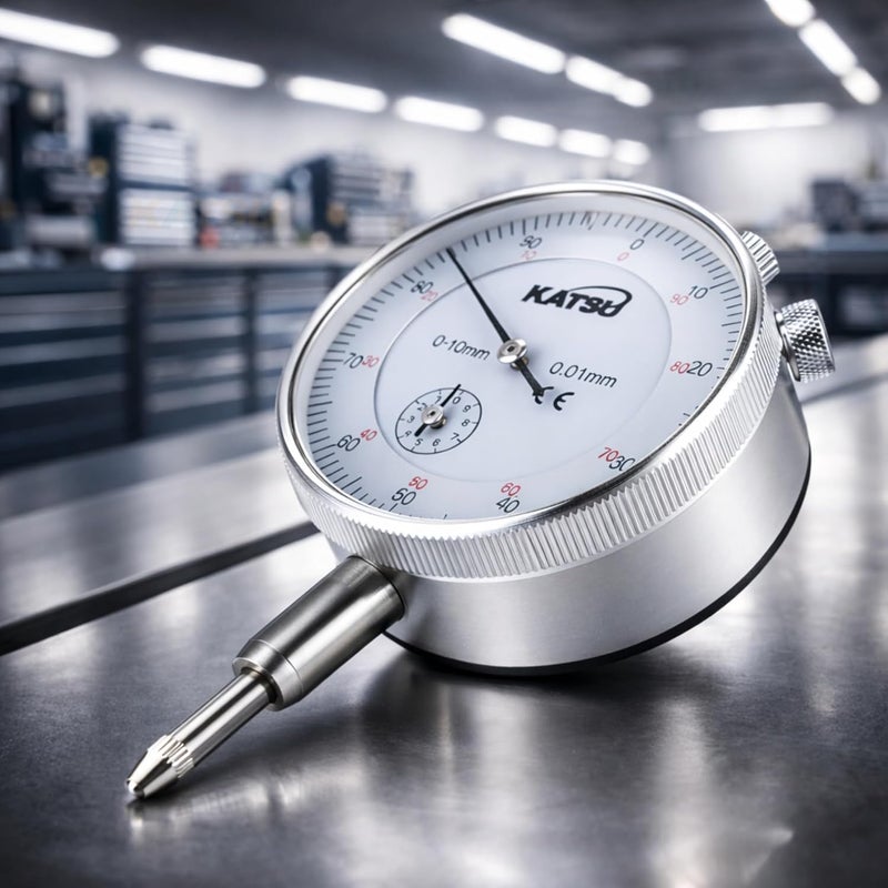 KATSU Tools مؤشر اختبار قرص قياس دقيق DTI 0-10 مم مع قاعدة مغناطيسية 40111963 - Image 2